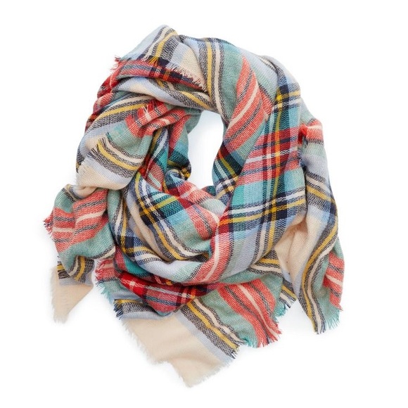 American Eagle Plaid Blanket Scarf - Picture 2 of 5